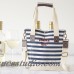 Cathys Concepts “Wine Not” Striped Canvas Wine Tote YCT4125